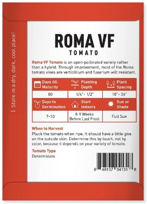 Biosnyg Tomato Roma VF Tomato Seed(500 per packet)