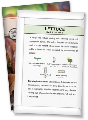 Quentova Red Romaine Lettuce 0.5gm Seed(400 per packet)
