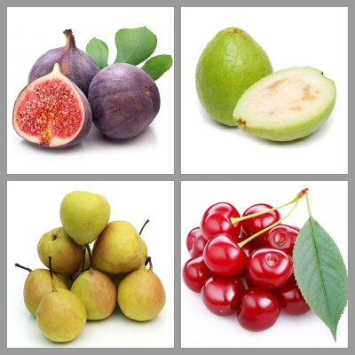 KNESSiN Exotic Fruit Combo - Fig, Thai Guava, Indian Pear, Sweet Cherry[100 Seeds] Seed(100 per packet)