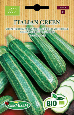 CYBEXIS Organic Italian Green Courgette Zucchini Seeds400 Seeds Seed(400 per packet)