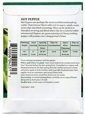 CYBEXIS Non-GMO Culinary Herb Seed Packet:Shishito Pepper2400 Seeds Seed(2400 per packet)