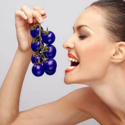 KNESSiN A Pack Purple Cherry Tomatoes Balcony Fruits[400 Seeds] Seed(400 per packet)
