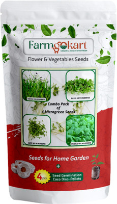 Bula Plant House | Pack Of 4 Micro Green Seeds |ONION, BASIL, SAGE & ENDIVE with 4 Coco Disc| Seed(60 per packet)