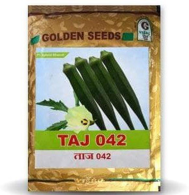the green dotcom f1 hybrid upl advanta taj042 okra ladyfinger Seed(60 per packet)