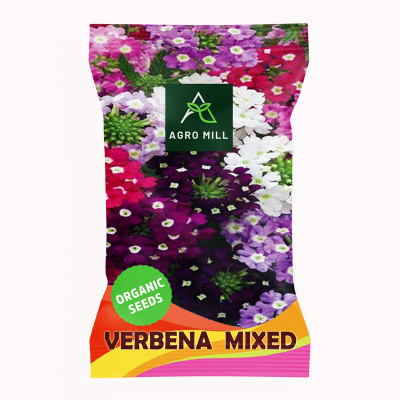 AGRO MILL VERBENA/VERVAIN MULTIFLORA MIXED PREMIUM QUALITY FLOWER Seed(50 per packet)