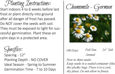 Qualtivate TLX-255 Chamomile German- Heirloom Seed(250 per packet)