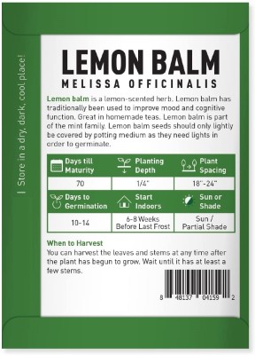 Biosnyg Lemon Balm (Melissa Officinalis) Seed(500 per packet)