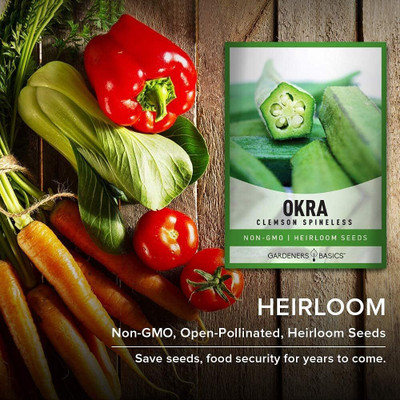 Qualtivate RES-8A Emerald Okra Seeds Seed(350 per packet)