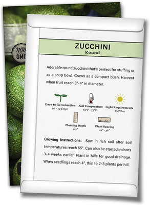 Biosnyg NDIR-10 Round Zucchini Seed-[100 Seeds] Seed(100 per packet)