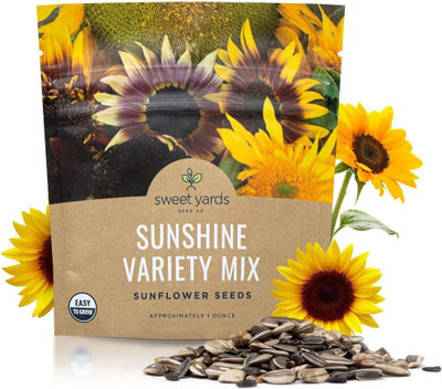 CYBEXIS XLL-1 - Sunflower Variety Mix 10 Types - (1350 Seeds) Seed(1350 per packet)