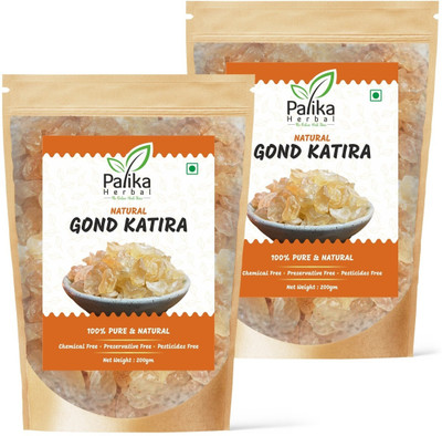 Palika Herbal Gond Katira Pure Organic Edible Gum | Tragacanth Gum Crystals Seed(400 g)