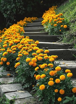 ibains Orange marigold flower seeds Seed(53 per packet)