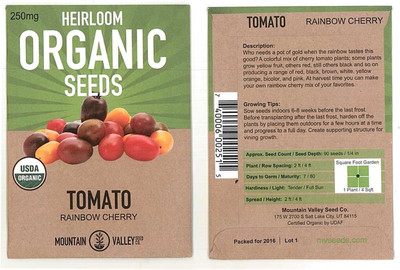 Qualtivate PUA-1A Tomato - Rainbow Cherry Seed(300 per packet)