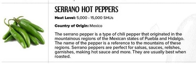 Qualtivate HUA-8A Serrano Pepper Chilli Seed(300 per packet)