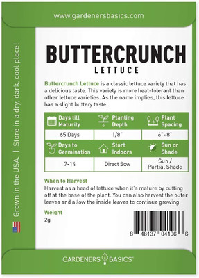 Qualtivate RES-7A Butterhead Boston Bibb Buttercrunch Lettuce Seed(300 per packet)