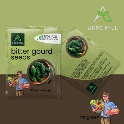AGRO MILL BITTER GOURD / KARELA / HIGH GERMINATION VEGETABLE Seed(20 per packet)