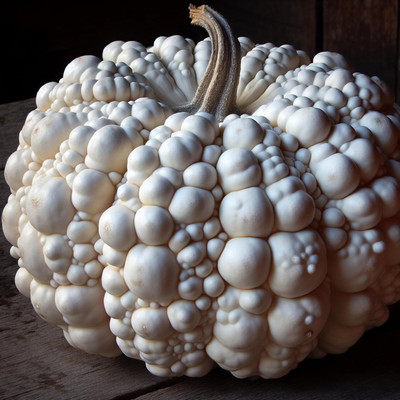 KNESSiN Abundant Yield White Warty Specter Pumpkin (400 Seeds) Seed(400 per packet)