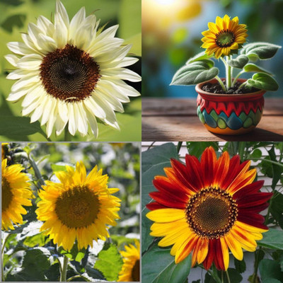 ibains dwarf sunflower seeds for gardening bij 40 Seed(40 per packet)