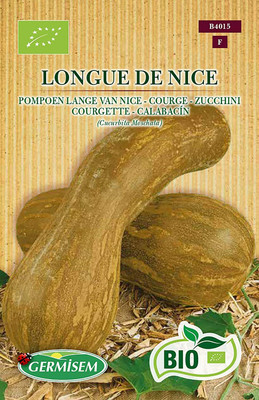 CYBEXIS Organic Longue de Nice Courgette Zucchini Seeds100 Seeds Seed(100 per packet)