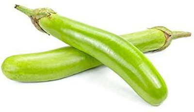KANAYA Long Green Variety Big Brinjal F1 Hybrid Seed(300 per packet)
