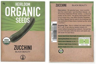 Biosnyg Black Beauty Zucchini Summer Squash Garden Seeds[100 Seeds] Seed(100 per packet)