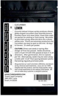 Qualtivate HYB-5A Lemon Cucumber Seeds Seed(300 per packet)