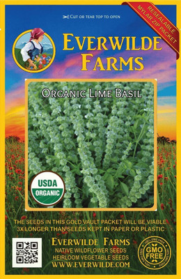 Qualtivate PUAS-50 Organic Lime Basil Seeds Seed(1000 per packet)