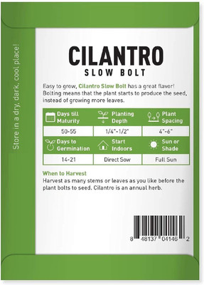 CYBEXIS NBIR-93 - Calypso Cilantro - (250 Seeds) Seed(250 per packet)