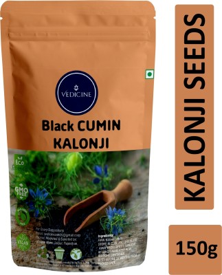 VEDICINE KALONJI Seeds, Black Cumin Seeds, Nigella Seed (150gm x1) Seed(150 g)