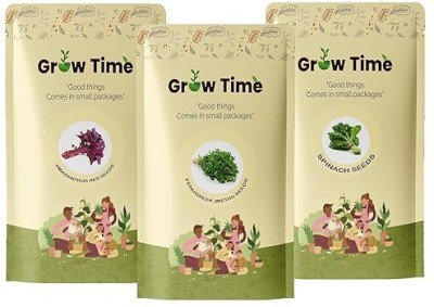 growtime Leafy Vegetable Seeds Combo of Amaranthus, Fenugreek (Methi) & Spinach, Vegetable Seed(3 per packet)