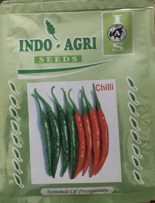 HYBRID 10g, hybrid chilli seeds dark green highest yield early fruiting leaf curl free Seed(10 g)