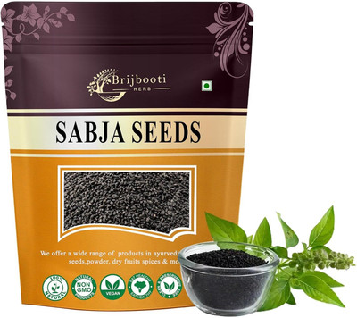 BrijBooti Sabja Seeds | Basil Seeds | Tukmaria Seeds – Organic & Natural for Weight Loss Seed(350 g)