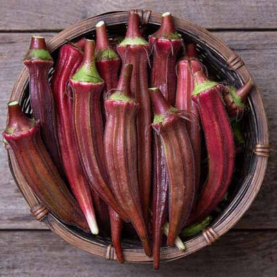Pbevergreen Red ladies finger seeds for planting Seed(40 per packet)
