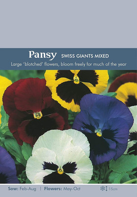 CYBEXIS Pansy Swiss Giants Mixed Seeds Seed(50 per packet)