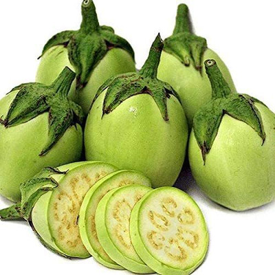 Aywal Hybrid Brinjal green Round Seed(100 per packet)