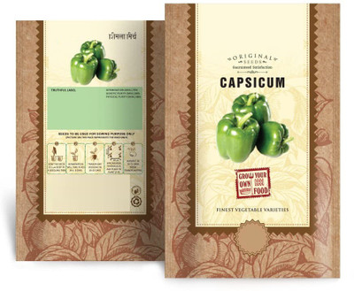 VibeX GBPUT-95 - Hybrid Green Capsicum - (1350 Seeds) Seed(1350 per packet)