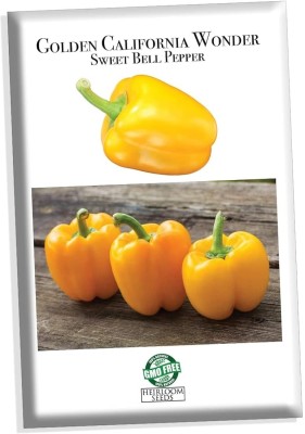 KNESSiN Golden California Wonder Capsicum Seeds-[600mg] Seed(100 per packet)