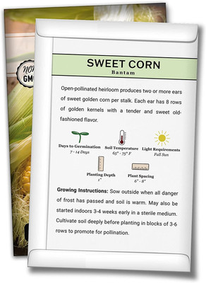 Qualtivate PUA5-A Bantam Sweet Corn Seed Seed(400 per packet)