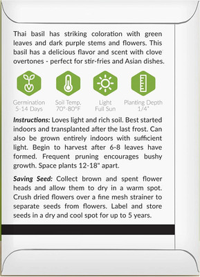 VibeX ATS-84 - Thai Red Holy Basil - (4500 Seeds) Seed(4500 per packet)