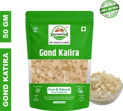 Nutriffin Organic Gond Katira Pure (Edible ) | Tragacanth | Keep body cool | Dried Gum Seed(50 g)