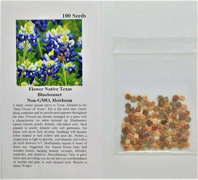 VibeX GBPUT-44 - Texas Bluebonnet Sage - (1350 Seeds) Seed(1350 per packet)