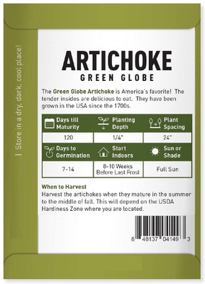 Biosnyg Artichoke Green Globe[100 Seeds] Seed(100 per packet)