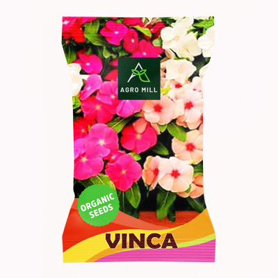 AGRO MILL VINCA/SADA BAHAR/BARAMAASI/PERIWINKLE MULTIFLORA MIXED PREMIUM QUALITY FLOWER Seed(30 per packet)
