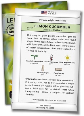 VibeX NBIR-59 - Lemon Cucumber - (150 Seeds) Seed(150 per packet)