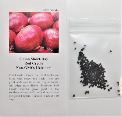 Qualtivate XXX-2A Onion Short-Day Red Creole Seed(500 per packet)