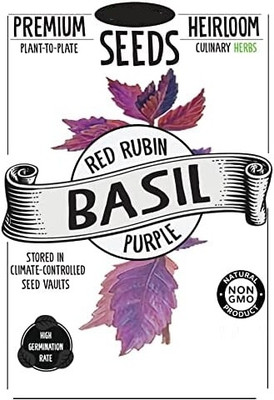 Qualtivate NBIR-22 Herb Basil Red Rubin Seed(1000 per packet)