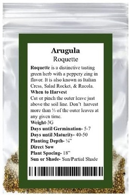 Qualtivate KGF -155 Arugula Italian Cress Rocket Seed(500 per packet)