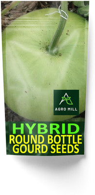 AGRO MILL ORGANIC ROUND BOTTLE GOURD/GOL LAUKI GHIYA DOODHI HYBRID F1 PREMIUM QUALITY Seed(5 g)