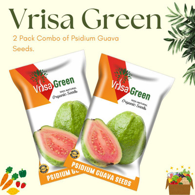Vrisa Green Guava Best Quality Fruit Seeds Seed(50 per packet)