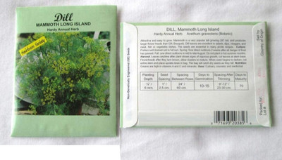 VibeX KGF -3 - Herb Dill Bush Giant - (2250 Seeds) Seed(2250 per packet)